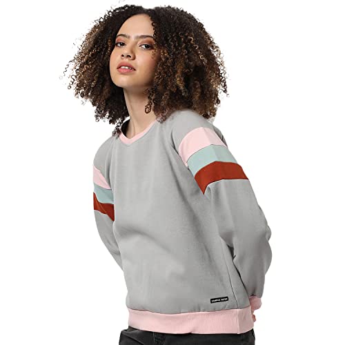 Image of PINACOLADA Women's Zip-Front Hoodie with Contrast Drawstring for Casual Wear | Hooded Neck | Long Sleeve | Zipper Closure | Cotton Sweatshirt Crafted with Comfort Fit for Everyday Wear