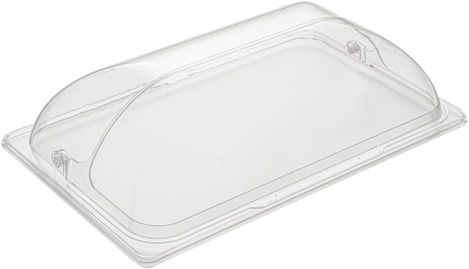 Restaurantware Cater Tek 21 Inch Polycarbonate Plate Cover 1 Shatterproof Dish Cover - Dishwashable For 21 Inch Plates Clear Plastic Tray Cover Flap Handle Design Endures Up To 210F