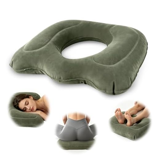 HIULLEN Inflatable Donut Pillow, Hemorrhoid Cushion, Ring Donut Cushion, Excellent for Tailbone, Prostate, Sciatica, Bed sores, Postpartum Pregnancy, Post-Surgical Pain-Orthopedic (Gray)