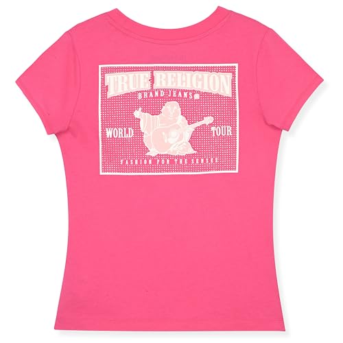 Image of True Religion Girls Short Sleeve Tee Shirt with Embelishments - Soft and Comfortable Girls T-Shirts