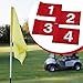 4Pcs Golf Target Flags Waterproof Nylon to 4 Training Putting Flag