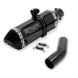 KAJIMOTOR Motorcycle Exhaust Slip on Muffler Motorcycles Tail Link Exhaust Midpipe System for...