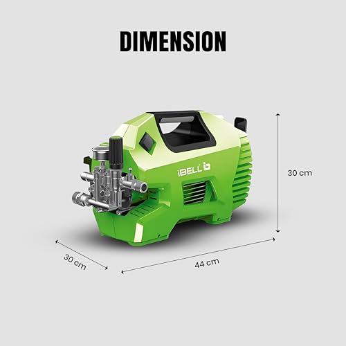 Image of IBELL iGreen550 High Pressure Washer, 2200W Induction Motor, 160 Bar Car Washer High Pressure Gun, 7.4 L /Min Flow, 5M Hose, Portable Pressure Washer for Car, Bike, Home & Outdoor Cleaning