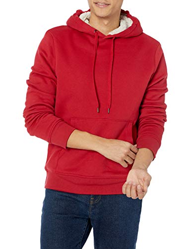 Preisvergleich Produktbild Amazon Essentials Sherpa-Lined Pullover Hoodie Sweatshirt, Rot, S