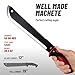 Machete with Saw - 19” Heavy Duty Tool & Sheath - Ergonomic No-Slip Handle - Survival Knife with Serrated Blade - Machetes for Bushcraft Hunting Garden Cutting Trees and Yard Work 111084