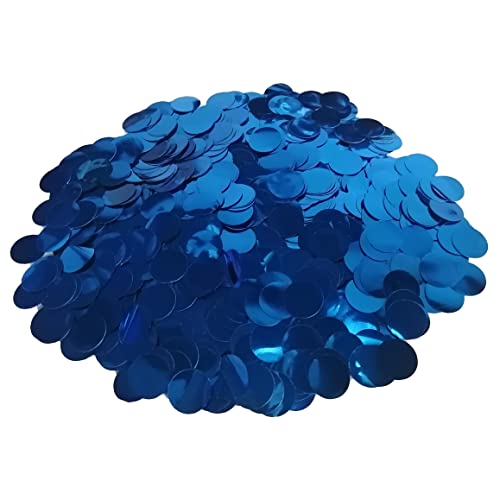 ZOOYOO Blue Foil Confetti, Round Foil Glitter Table Confetti Dots, Sparkling for Wedding Birthday Party Decoration (1.76 OZ, 1.5 cm)