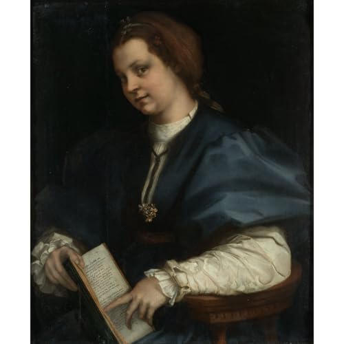Impression giclée d'art Andrea del Sarto Dame avec un livre reproduction haut de gamme
