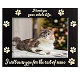XJF Remembrance Engraved Picture Frame, Cat and Dog Memorial Gifts, Sympathy Picture Frame for Pet L