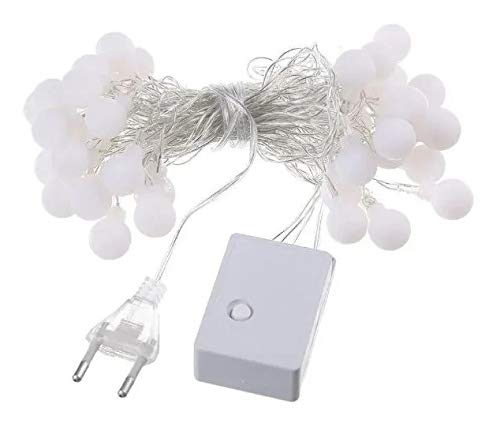 Cordão Pisca 40 Leds Bolinhas Branco Quente 110v