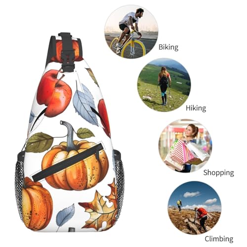 Bolso cruzado deportivo con estampado de otoño unisex miniatura 6