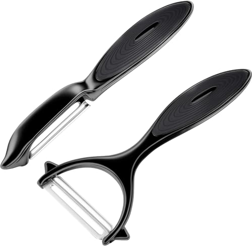 Gemüse Kartoffelschäler für Küche Obst Gemüse Karottenschäler Gute Griffe Schwenkschäler Y-Form und I Form Edelstahl Kartoffelschäler mit ergonomischem rutschfestem...