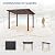 LUE BONA 10x12 Hardtop Gazebo, Outdoor Pergola Metal Roof Gazebo with Wooden Frame, Patio Gazebo Canopy with Curtains, Permanent Pavilion Grill Gazebo for Deck, Patio, Backyard, Garden