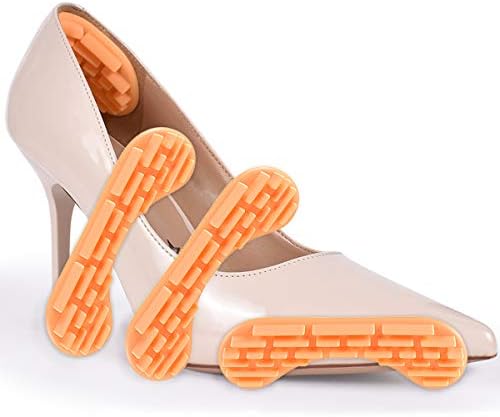 4D Heel Cushions Inserts, Heel Grips Liner for Loose Shoes, Improved Too Big Shoe Fit and Comfort, Self-Adhesive Heel Pads for Women Men (2 Pairs, Orange)