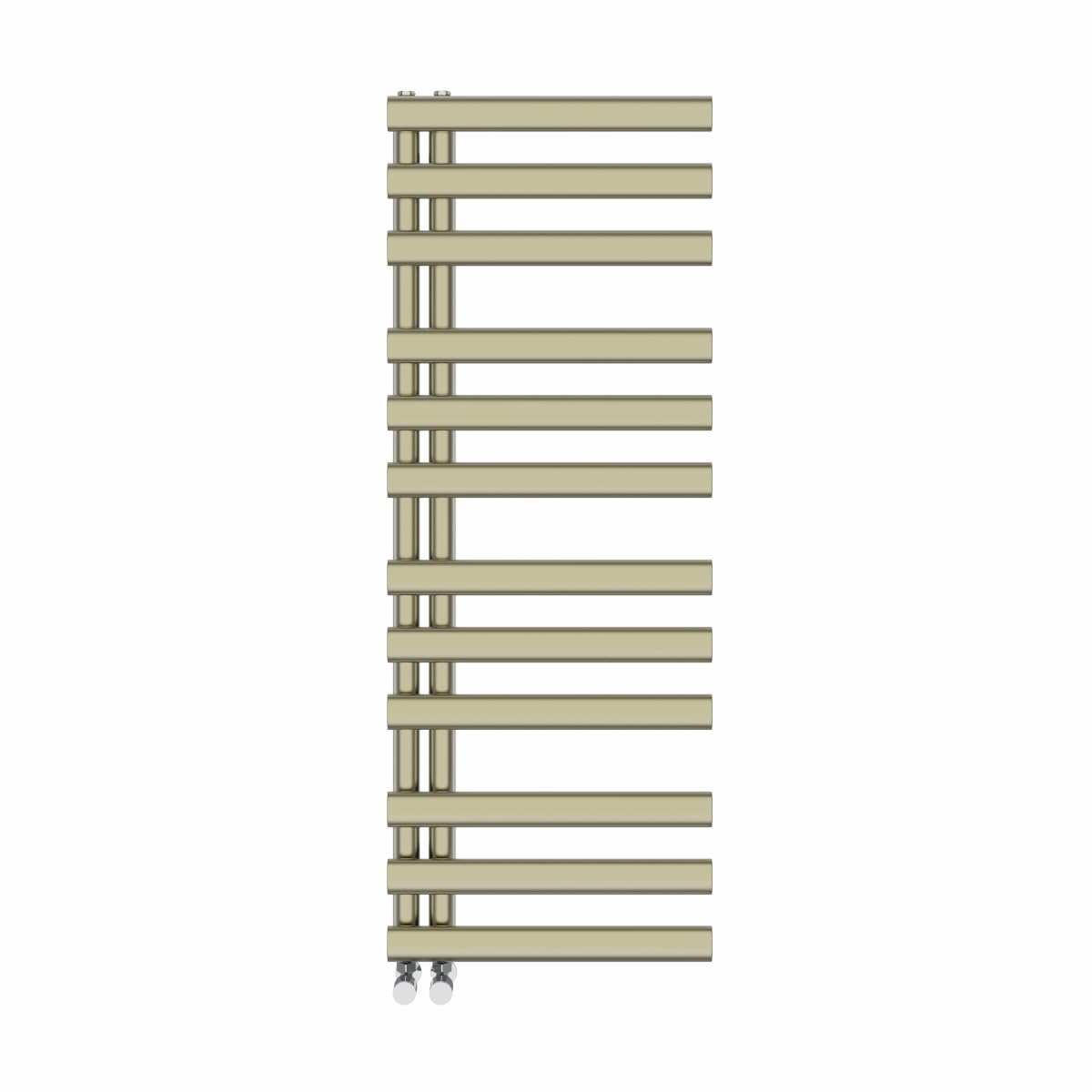 NRG Heated Towel Rail Radiator Designer Bathroom Central Heating Warmer Rad Ladder Heater 1200 x 450mm Brushed Brass