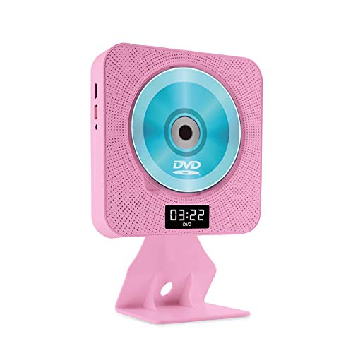 Tragbarer CD Player,Wand montierte Home Audio Bluetooth Boombox, HiFi Lautsprecher, FM Radio, USB MP3 Musik Player, 3,5 mm