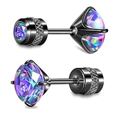 Black+Rainbow CZ, 4mm