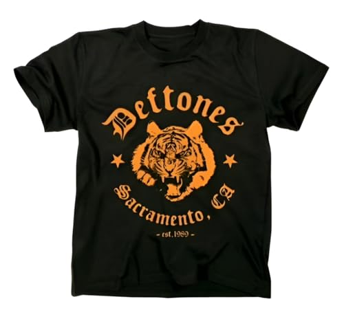 Deftones Men's Tiger Slim-Fit T-Shirt Black X-Large | Officially Licensed Merchandise