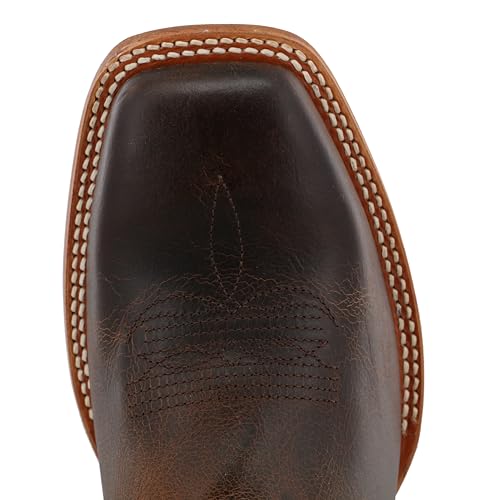 Image of Twisted X Men's 12 inch Rancher, Wide Square Toe with CellSole, Dark Chocolate & Brilliant Blue, 10 D