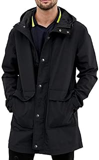 URRU Mens Jacket Lightweight Windproof Raincoat Mens Waterproof with Hood Long for Any