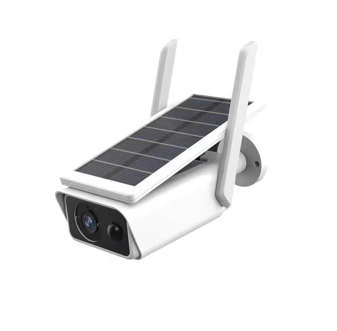 PUSOKEI Drahtlose Solar-Überwachungskameras für den Außenbereich, 3MP 2,5K WLAN-Überwachungskamerasystem für den Außenbereich mit KI-Menschenerkennung, Farbnachtsicht, solar- und