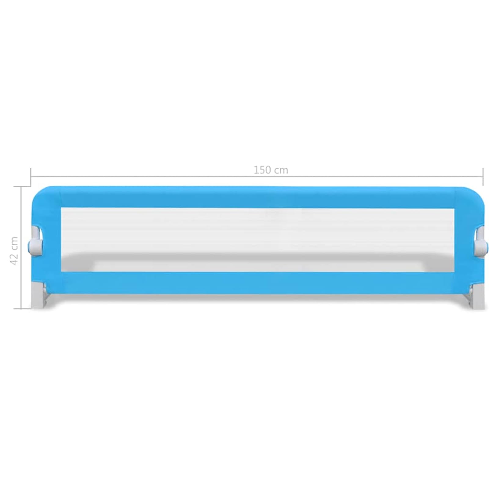 Sponde Letto, Barriere di Sicurezza con Struttura in Metallo e Tessuto Poliestere Lavabile, 2 Pezzi 150x42 cm, per materassi 10-20 cm276088