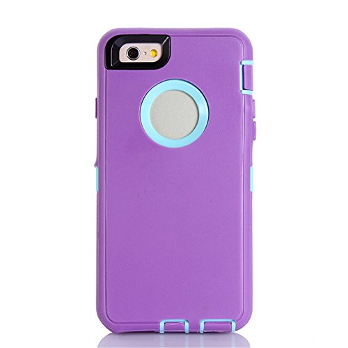 Iphone 6 Case Lordther Shock-resistant Dustproof Armor Case Cover for Iphone 6 6g (Purple Blue)