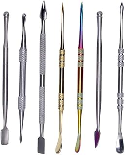 EXCEART 7pcs Wax Carving Tool Clay Sculpting Tools Stainless Steel Wax Sculpting Carving Spoon Double Sided Pottery Sculpture Tool