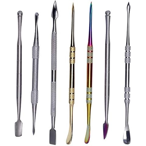 MILISTEN 7 Stück Wachsschnitzwerkzeug Tonformwerkzeuge Edelstahl Wachsbildhauer Schnitzlöffel Doppelseitiges Keramikskulpturwerkzeug Cover