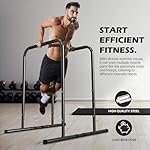 leikefitness Pull Up Dip Station Strength Training Dip Stands Station Tricep Dips Push-Ups For Home Gym - Image 2