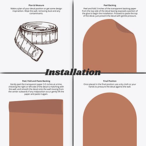 Minick Arch Wall Decal Decor Sticker - Boho Wall Decor Sticker, Boho Decal, Wall Decals For Living Room, Wall Mural Boho Decor, Removable Arch Wall Stickers, Peel And Stick #TOP4