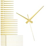 QUARKZMAN 10 Sets Zeiger Aus Aluminium Nur Zeiger-Set Ersatzteile Mechanismus Für DIY Reparatur Uhrwerk Teile Für Wohnzimmer Schlafzimmer Hausdekoration Gold 5.3 Zoll