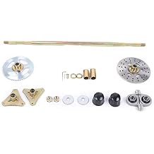 Futchoy 740mm 29.13" Go Cart Front Axle Kit Complete Go Kart Rear Axle Kit Complete Wheel Hub for DIY Go Kart Rebuilds Quad ATV 50cc 70cc style 3