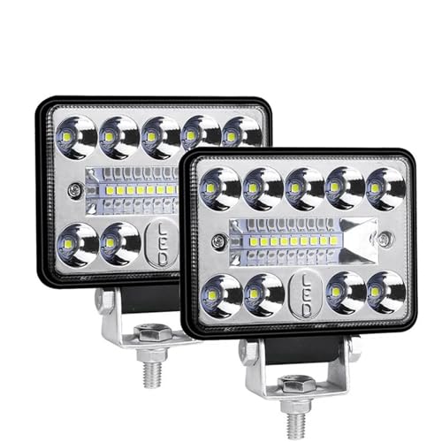FGGHDR Faro Delantero Barra LED Todoterreno 4 5 6 7 Pulgadas Foco Trabajo LED Para Camión Coche Barco Tractor 4x4 ATV Faros 12 V 24 V(2piece 4inch 54W)