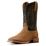 ARIAT Men's Circuit Paxton Cowboy Boot, Bayou Black/Ranch Brown Suede, 10.5