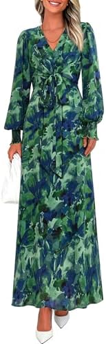 PRETTYGARDEN Women's 2026 Spring Wedding Guest Dresses Floral Lon...