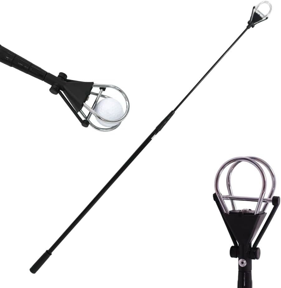 Golf Ball Retriever with Telescopic Design 15ft Reach | Golf Ball Picker for Water Hazards - Pick Up Your Golf Balls in Style