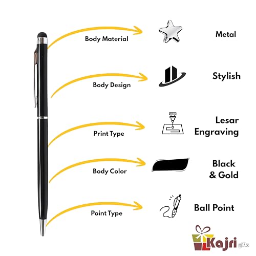 Image of Kajri Gifts Personalized Pen with Name Engraved Wooden Gift Box Best for Gifting, Corporate Gift, Doctor, Advocate, Boss, Employee, Teacher (Slim Fit)