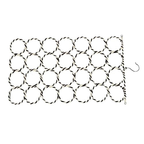 OKUMEYR Strong Paper Rattan Scarf Hangers Scarf Buckle Ring Ties Storage Rack Random Color