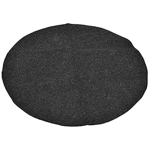 RUIRUIY 68 cm X 68 cm grill mat PE oven vloermat Ronde grill mat BBQ olie en vlamvertragend