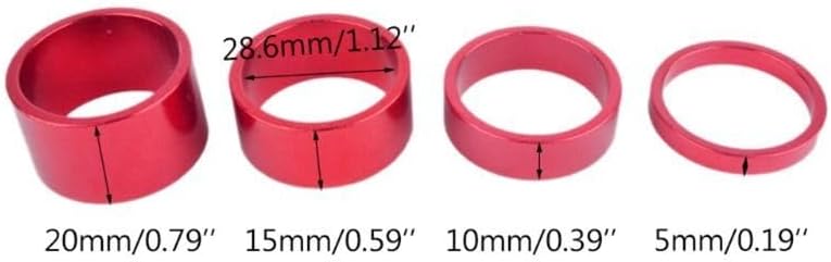 Mountain Bike Fork Washer Stem Spacer Bike Headset Washer Raise Handlebar 5-20mm for Bikes(Golden)