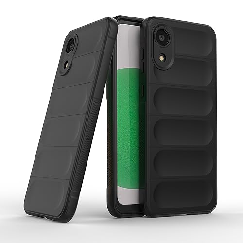 Image of Amazon Brand- Solimo Mobile Cover for Samsung Galaxy A03 Core 4G | Full Camera Protection | Liquid Silicon Case | Flexible Bumper Case for Samsung Galaxy A03 Core 4G (Black)