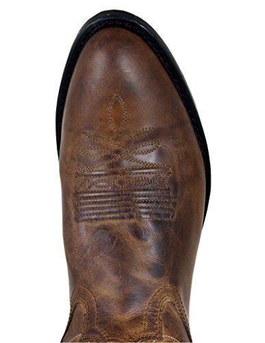 Smoky Men'sDenver 12" Brown Leather Western Cowboy Boot2