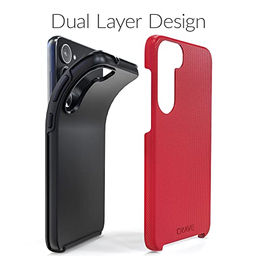 Image of Crave for Samsung Galaxy S23 Plus Case, Shockproof Protection Dual Layer Case for Samsung Galaxy S23 Plus (6.6 inch) - Red