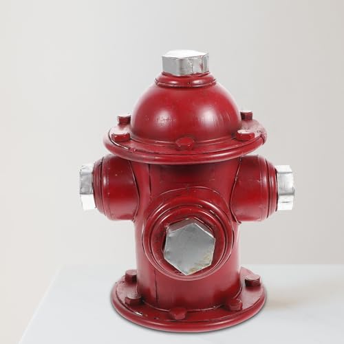 Sculpture décorative en métal de borne d'incendie rétro 18x17x23 cm