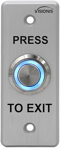 Miniatura 2 de Visionis Paquete de 2 FPC-7531 VIS-7008 para interiores y exteriores, resistente al agua, de acero inoxidable IP65, tipo timbre de puerta, redondo,