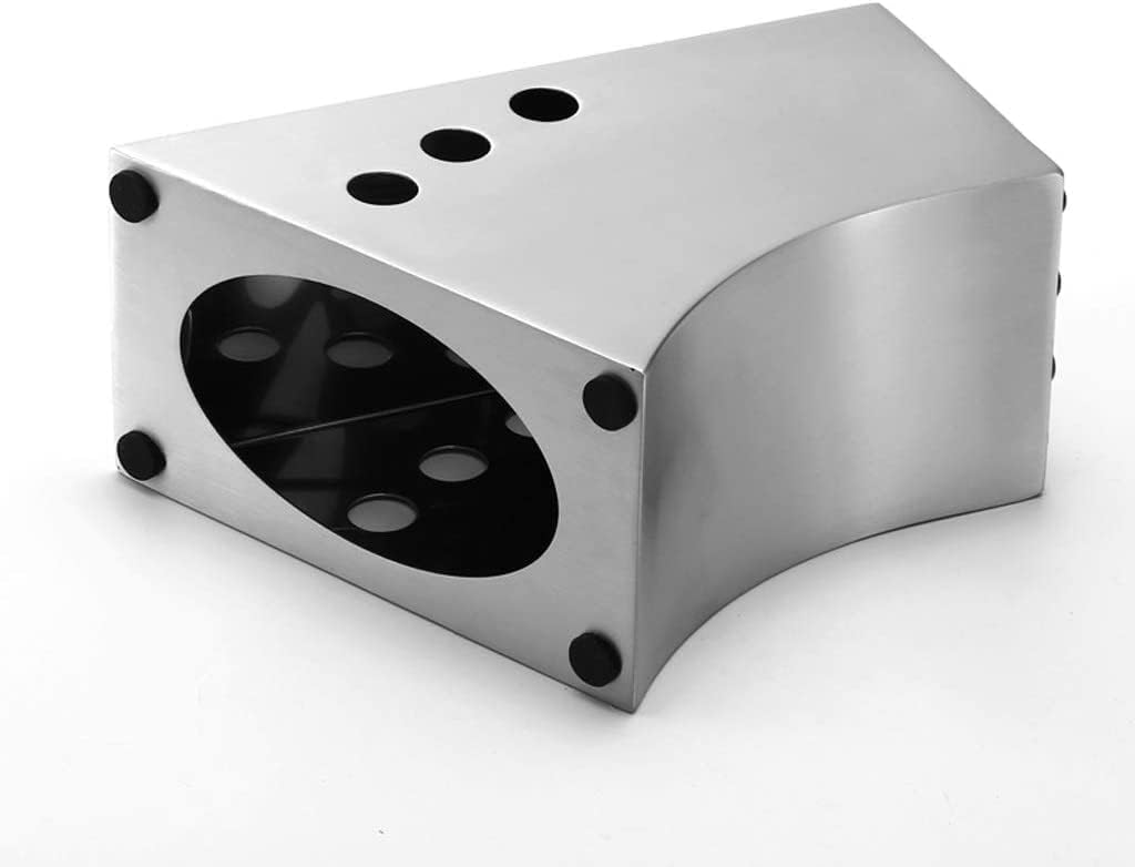 Kitchen Knife Holder Storage Knife Block Universal Stainless Steel Kitchen Knife Holder with Non-Slip Mat and Water Outlet and 6-Slot Knofe Holder