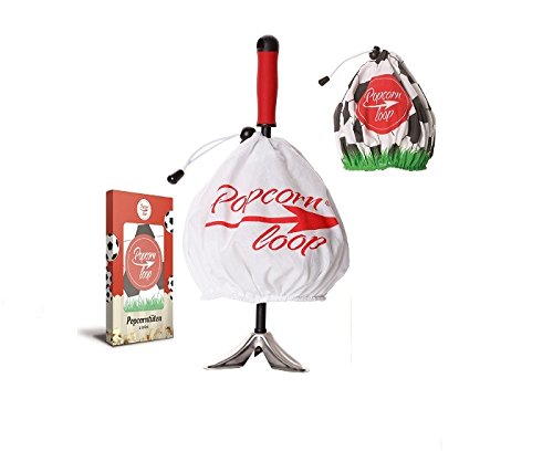 Popcornloop Fußball WM Spezial bestehend aus 1x Popcornloop Rührstab mit Original-Haube, 1x Fußballhaube und 20x (6er Fußballtüte) Cover