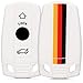 kwmobile Carcasa Compatible con BMW Llave de Coche de 3 Botones (Solo Keyless Go) - Funda Protectora de Silicona - Cover Flexible en Negro/Amarillo/Blanco