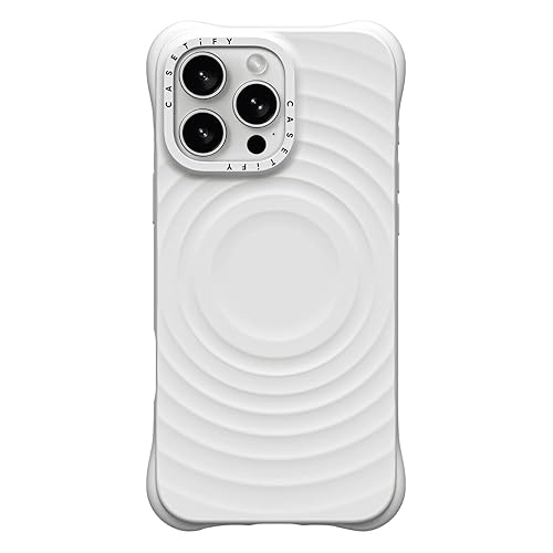 CASETiFY Ripple Case for iPhone 16 Pro Max [Silicone / 6.6 ft. 2X Military Grade Drop Protection/Compatible with Magsafe] - White