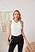 VICHYIE Summer Sleeveless Tank Tops Cami Basic Top for Women Shirt Ribbed Racerback Blouses White M